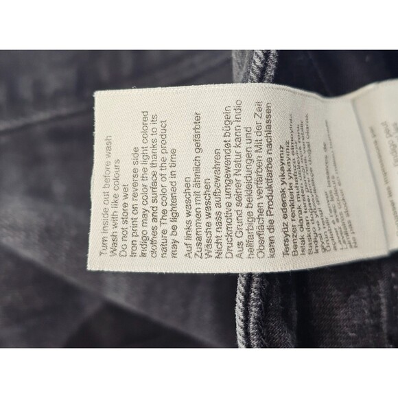 ALK Women's 26 Mavi Jean Co Mid Rise Slim Black Dark Denim Blue Jeans Pants EUC - Picture 6 of 7